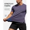 image:imageFlygo Mens Workout Shirts Athletic Running Gym Short Sleeve TShirts Quick Dry Sun Protection Cooling Active Tee TopsPurple