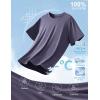 image:imageFlygo Mens Workout Shirts Athletic Running Gym Short Sleeve TShirts Quick Dry Sun Protection Cooling Active Tee TopsPurple