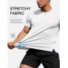 image:imageFlygo Mens Workout Shirts Athletic Running Gym Short Sleeve TShirts Quick Dry Sun Protection Cooling Active Tee TopsWhite