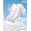 image:imageFlygo Mens Workout Shirts Athletic Running Gym Short Sleeve TShirts Quick Dry Sun Protection Cooling Active Tee TopsWhite