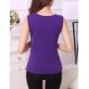 image:imageFlygo Womens Cotton Thermal Fleece Lined Underwear Shirt Cami Tank Top Vest Purple Medium