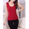 image:imageFlygo Womens Cotton Thermal Fleece Lined Underwear Shirt Cami Tank Top Vest Wine Red XLarge