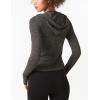 image:imageFlygo Womens Full Zip Workout Jacket Slim Long Sleeve Track Hoodie with Thumb HoleDarkgrey