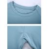 image:imageFlygo Womens Gym Workout Yoga Crop Tops Long Sleeve Sports Athletic ShirtGrey