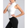 image:imageFlygo Womens Slim Full Zip Yoga Vest Sleeveless Workout Sports Gym JacketWhite
