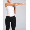 image:imageFlygo Womens Slim Full Zip Yoga Vest Sleeveless Workout Sports Gym JacketWhite