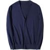 image:imageFlygo Mens Basic Slim Fit Long Sleeve Button Front VNeck Cardigan SweatersNavy