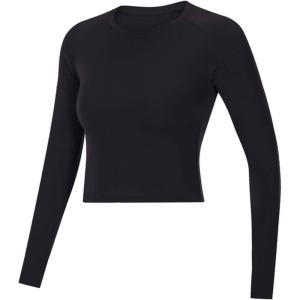 image:imageFlygo Womens Gym Workout Yoga Crop Tops Long Sleeve Sports Athletic ShirtBlack