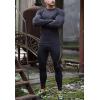 image:imageFlygo Men Thermal Underwear Set Soft Long Johns Set Sweat Quick Drying Tops and BottomBlack