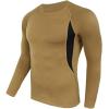 image:imageFlygo Men Thermal Underwear Set Soft Long Johns Set Sweat Quick Drying Tops and BottomKhaki