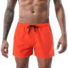 image:imageFlygo Mens 7 Lightweight Quick Dry Workout Gym Running Training Shorts with LinerOrange