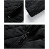 image:imageFlygo Mens Bomber Jacket Winter Warm Diamond Quilted Padded Coats with Zip PocketsBlack