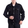 image:imageFlygo Mens Classic Unlined Denim Jacket Rugged Jean Trucker OuterwearBlack