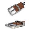 image:imageFlygo Mens Juniors Casual Braided Canvas Woven Fabric BeltWhite