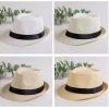 image:imageFlygo Mens Summer Straw Foldable Roll up Hat Fedora Beach Sun Hat UPF50Light Khaki