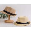 image:imageFlygo Mens Summer Straw Foldable Roll up Hat Fedora Beach Sun Hat UPF50Light Khaki