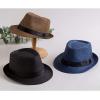 image:imageFlygo Mens Summer Straw Foldable Roll up Hat Fedora Beach Sun Hat UPF50Navy