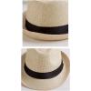 image:imageFlygo Mens Summer Straw Foldable Roll up Hat Fedora Beach Sun Hat UPF50White