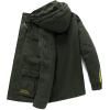 image:imageFlygo Mens Thicken Winter Fleece Lined Hooded Jacket Parkas with Removable HoodArmygreen