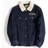 image:imageFlygo Mens Vintage Button Down Slim Fit Fleece Lined Corduroy Jacket OuterwearBlue