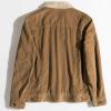 image:imageFlygo Mens Vintage Button Down Slim Fit Fleece Lined Corduroy Jacket OuterwearYellow