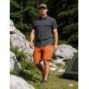 image:imageFlygo Work Shirts for Men Short Sleeve Cotton Button up Western Cowboy Cargo Utility Shirt Classic Work WearDark Grey