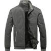 image:imageFlygo Mens Casual Winter Warm Fleece Sherpa Lined Cotton Bomber Jacket CoatArmy Green