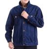 image:imageFlygo Mens Classic Unlined Denim Jacket Rugged Jean Trucker OuterwearDark Blue