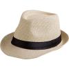 image:imageFlygo Mens Summer Straw Foldable Roll up Hat Fedora Beach Sun Hat UPF50Beige
