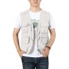 image:imageFlygo Mens Utility Cargo Vest Outdoor Fishing Safari Travel Work Photo Vest with Pockets01 Beige