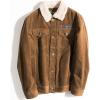 image:imageFlygo Mens Vintage Button Down Slim Fit Fleece Lined Corduroy Jacket OuterwearYellow