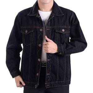 image:imageFlygo Mens Classic Unlined Denim Jacket Rugged Jean Trucker OuterwearBlack