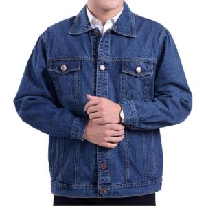 image:imageFlygo Mens Classic Unlined Denim Jacket Rugged Jean Trucker OuterwearLight Blue