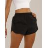 image:imageFlygo Womens 2 in 1 Running Shorts Casual Elastic Waist Athletic Workout ShortsBlack
