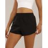 image:imageFlygo Womens 2 in 1 Running Shorts Casual Elastic Waist Athletic Workout ShortsBlack