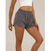 image:imageFlygo Womens 2 in 1 Running Shorts Casual Elastic Waist Athletic Workout ShortsGrey