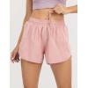 image:imageFlygo Womens 2 in 1 Running Shorts Casual Elastic Waist Athletic Workout ShortsPink