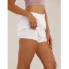 image:imageFlygo Womens 2 in 1 Running Shorts Casual Elastic Waist Athletic Workout ShortsWhite