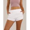 image:imageFlygo Womens 2 in 1 Running Shorts Casual Elastic Waist Athletic Workout ShortsWhite