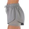 image:imageFlygo Womens 2 in 1 Running Shorts QuickDry Mesh Yoga Workout Athletic ShortsGrey