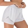 image:imageFlygo Womens 2 in 1 Running Shorts QuickDry Mesh Yoga Workout Athletic ShortsWhite