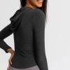 image:imageFlygo Womens Full Zip Workout Hoodie Crop Stretchy Athletic Sweatshirt JacketGrey