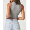 image:imageFlygo Womens Racerback Halter Crop Top Cotton Slim Sleeveless Workout Yoga TankGrey