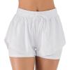 image:imageFlygo Womens 2 in 1 Running Shorts QuickDry Mesh Yoga Workout Athletic ShortsWhite