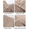 image:imageFlygo Girls Plaid 2 Piece Outfits Cotton Gingham Sets Cute Button down Ruffle Peplum Top Shorts Sweatsuit Set 514 YearsBrown
