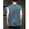 image:imageFlygo Mens Cotton Letters Printed Summer Sleeveless Shirt Muscle Workout Training Tank TopsDenim Blue