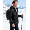 image:imageFlygo Mens Lightweight Puffer Jacket Hooded Insulated Winter Jackets Water Resistant Down Bubble Puffy CoatsBlack