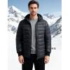 image:imageFlygo Mens Lightweight Puffer Jacket Hooded Insulated Winter Jackets Water Resistant Down Bubble Puffy CoatsBlack