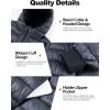image:imageFlygo Mens Lightweight Puffer Jacket Hooded Insulated Winter Jackets Water Resistant Down Bubble Puffy CoatsBlack