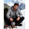 image:imageFlygo Mens Lightweight Puffer Jacket Hooded Insulated Winter Jackets Water Resistant Down Bubble Puffy CoatsDark Grey